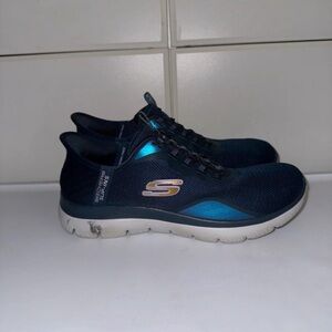 Navy Blue Skechers Slip-Ins with Air-cooled Memory Foam